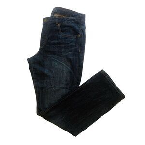 Chaps Denim Women Sz 12 Straight Leg Regular Rise Dark  Blue Wash Jeans